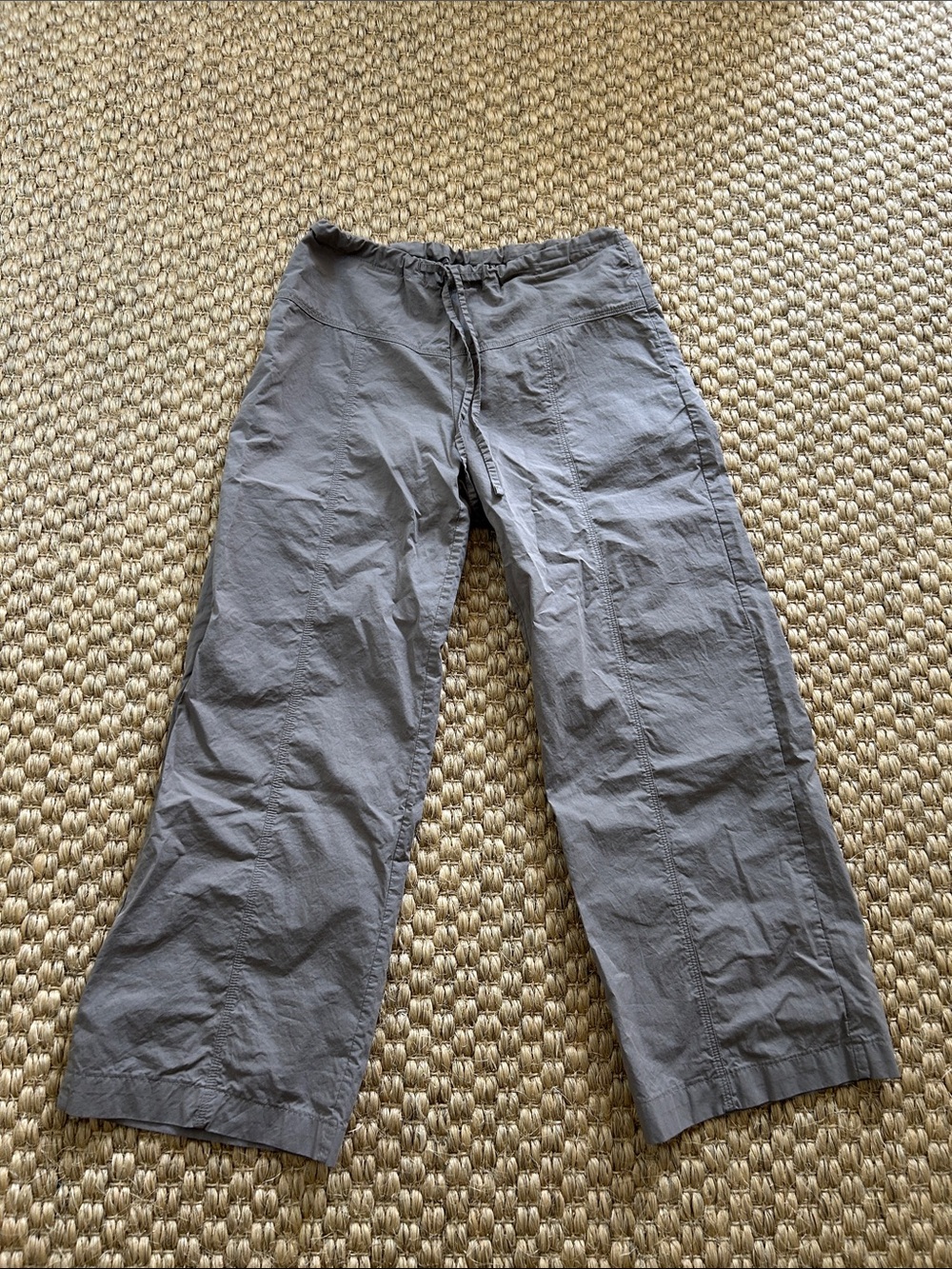 Women's Wide Leg Drawstring Pants - Taupe